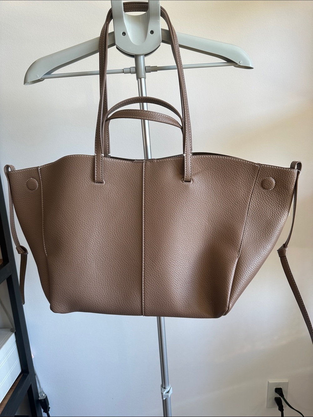 Call It Spring Brown Pebbled Tote Bag NWOT
